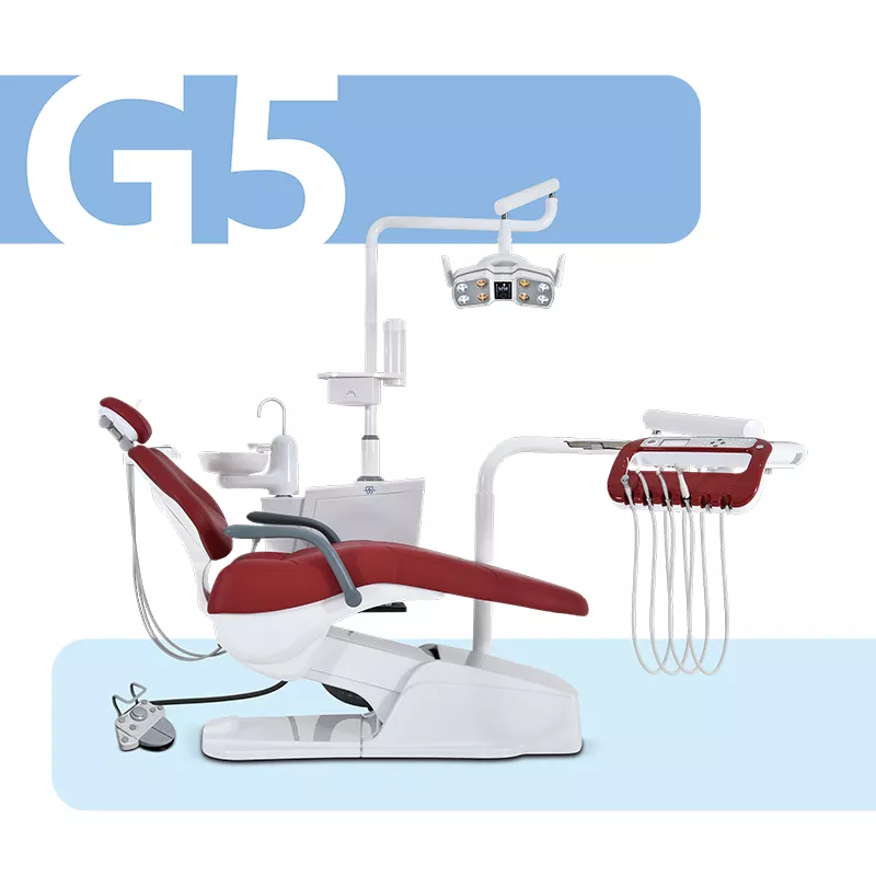 G5 Dental Chair - Independent floor-standing tool tray design for improved operation convenience
