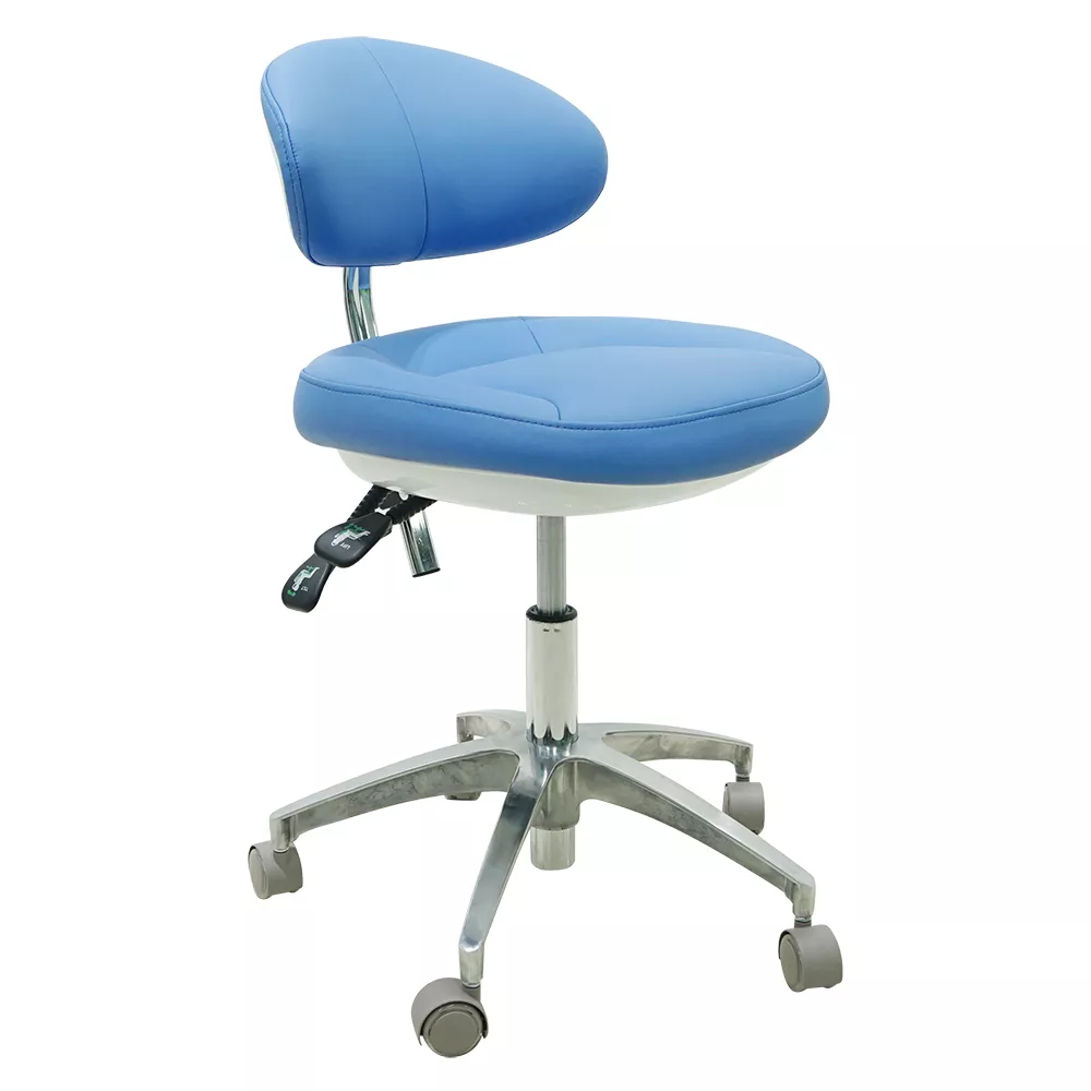Professional dental chair - semi-circular backrest design to optimize the treatment experience