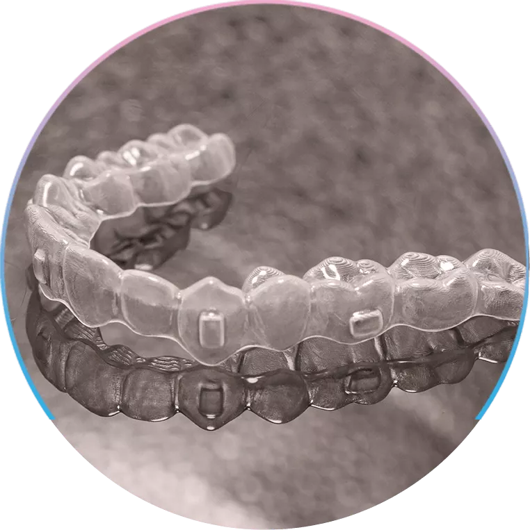 Transparent orthodontic appliance that blends seamlessly with teeth, ensuring wearability during professional and social activities without embarrassment